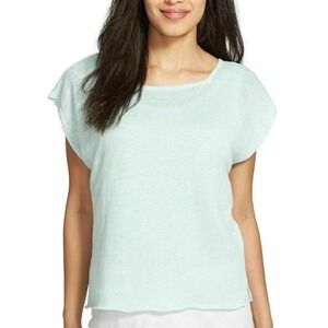 Eileen Fisher NEW Organic Linen Knit Cap Sleeve Summer Sweater Small P MSRP $168